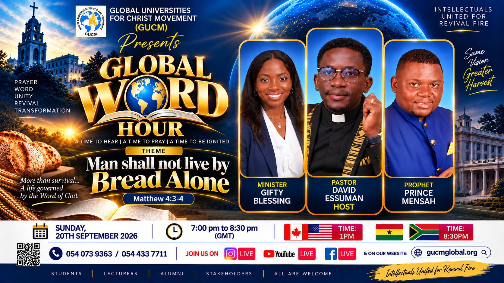 GUCM Global Word Hour — Man shall not live by Bread Alone